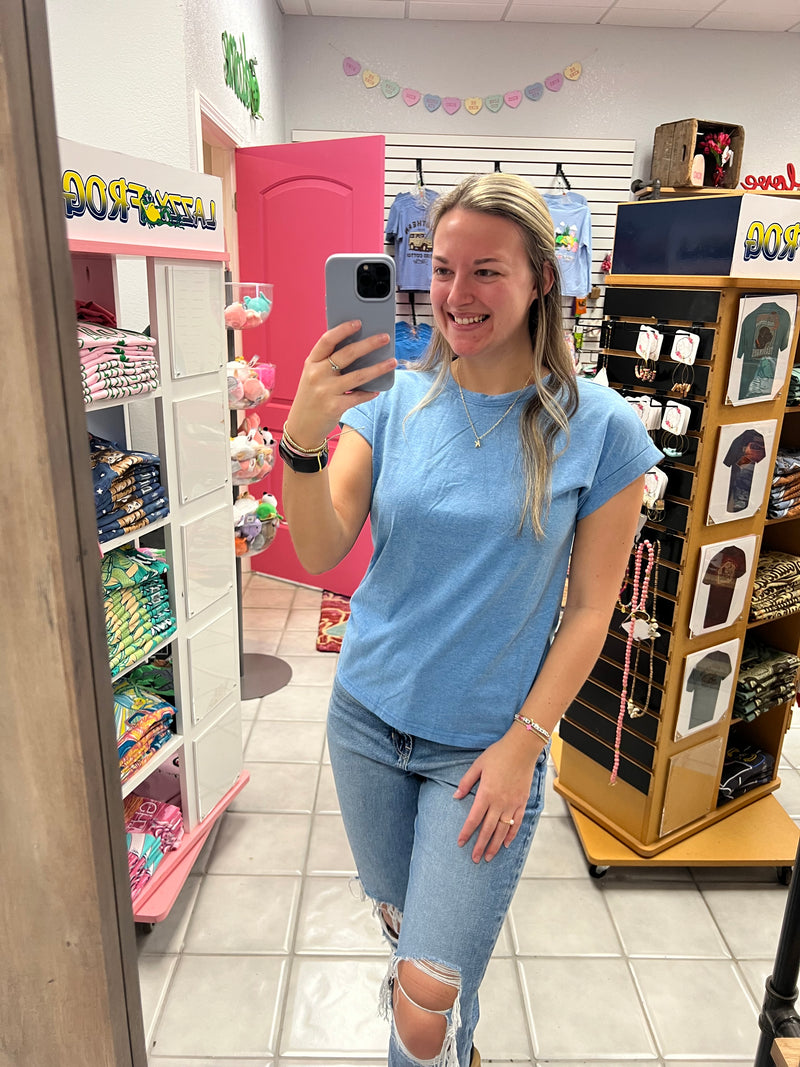 Z Folded Short Sleeve Top