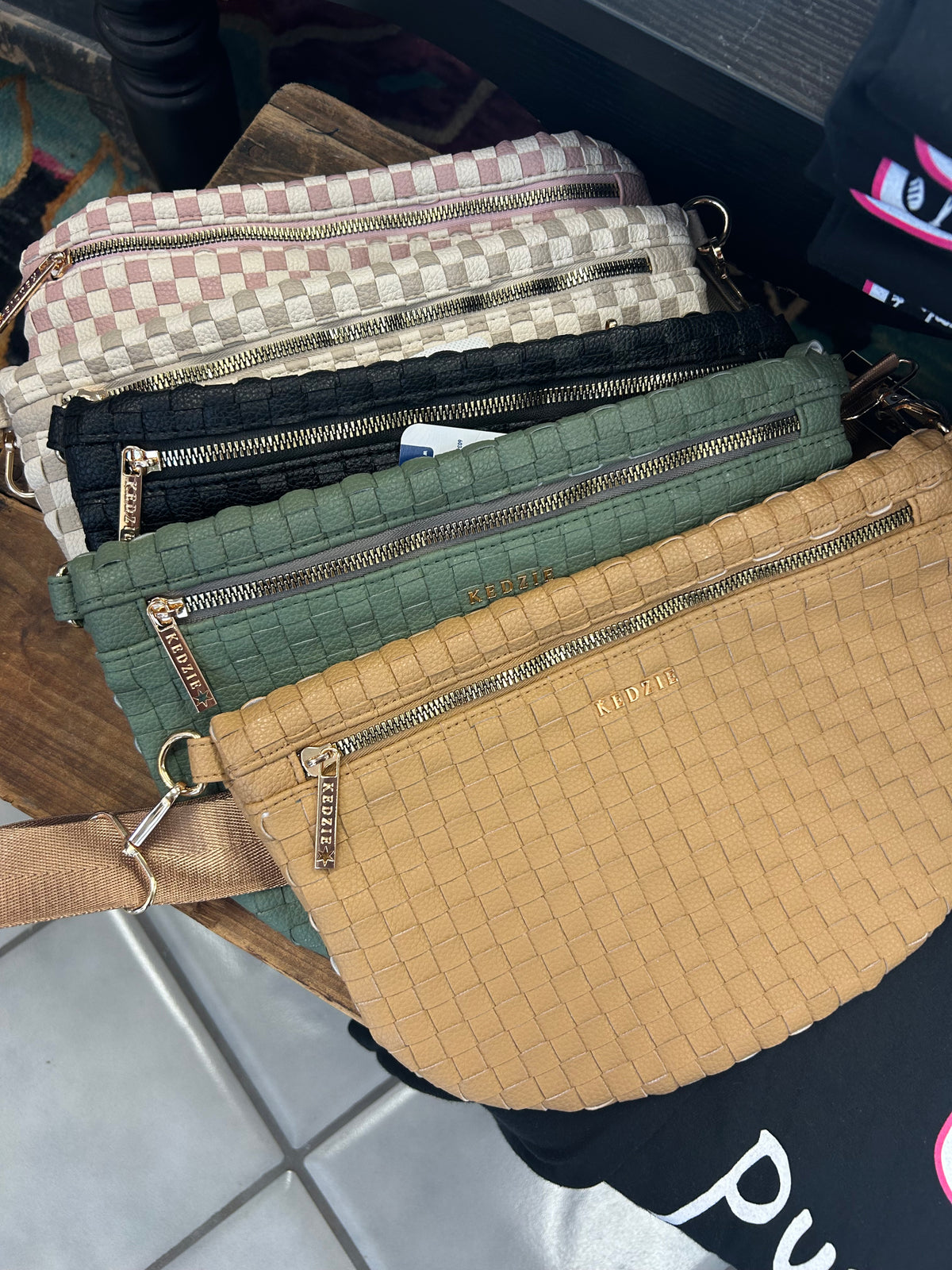 Kedzie Woven Crossbody Bag