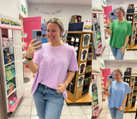 Z Ribbed Short Sleeve Top with Pocket