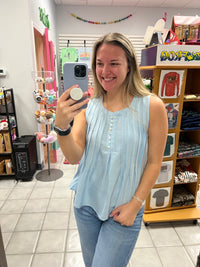 Button Up Tank Top