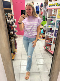 Striped Top in Lavender*