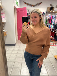 Z Cross Wrap Sweater*