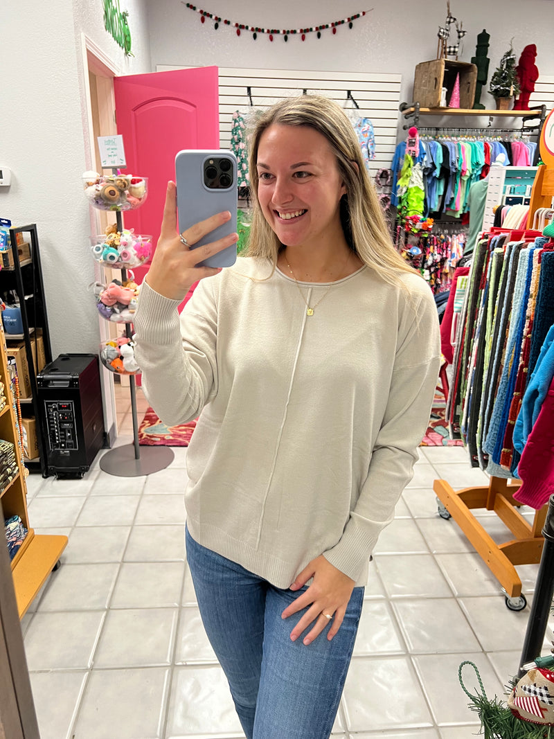 Z Front Seam Sweater*