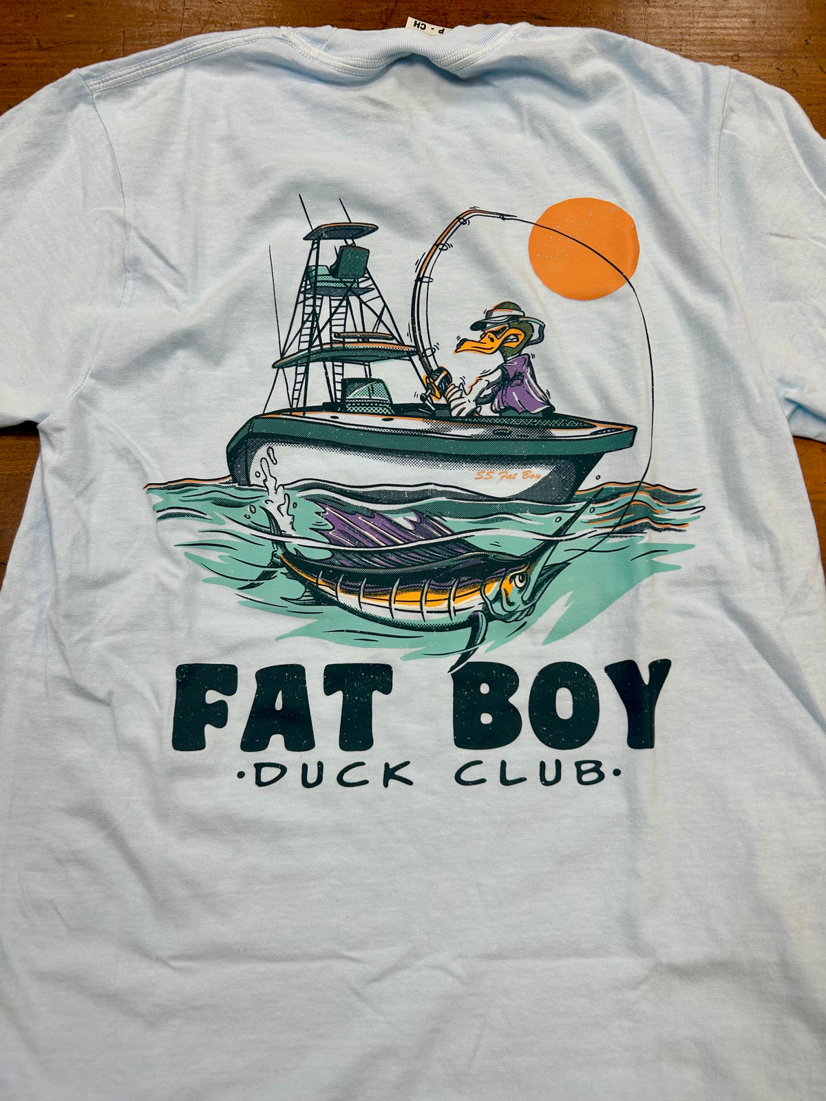 Fat Boy Duck Club LT Blue T-Shirt