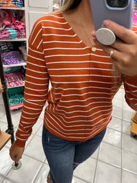 Pumpkin Striped Sweater