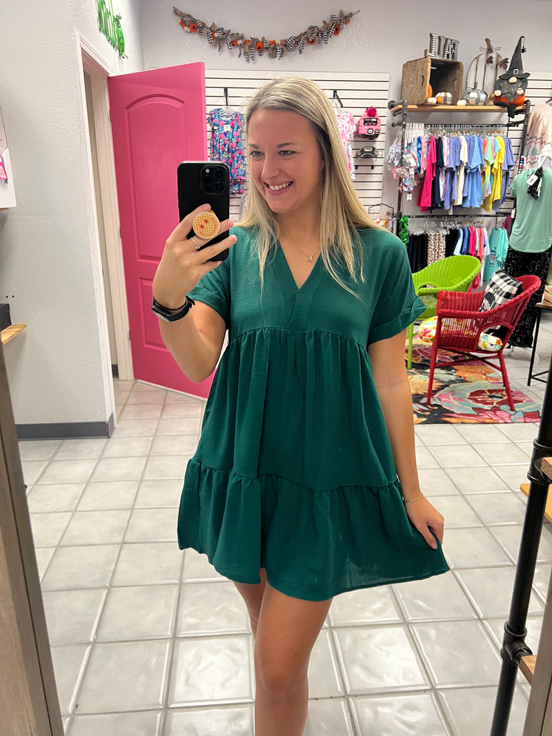 Drop Shoulder Babydoll Dress*