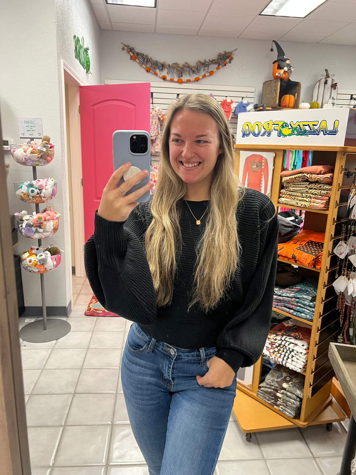 Z Boatneck Balloon Sleeve Sweater