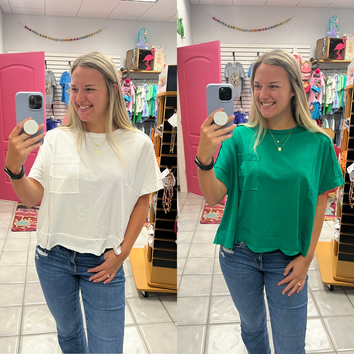 Cropped Pocket Top