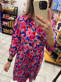 DS Lizzy Blue Floral Dress