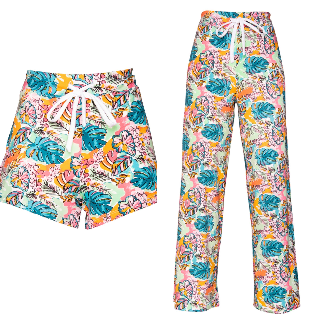 Tropical Monstera Pajama Bottoms*