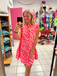 Zebra Tiered Dress*