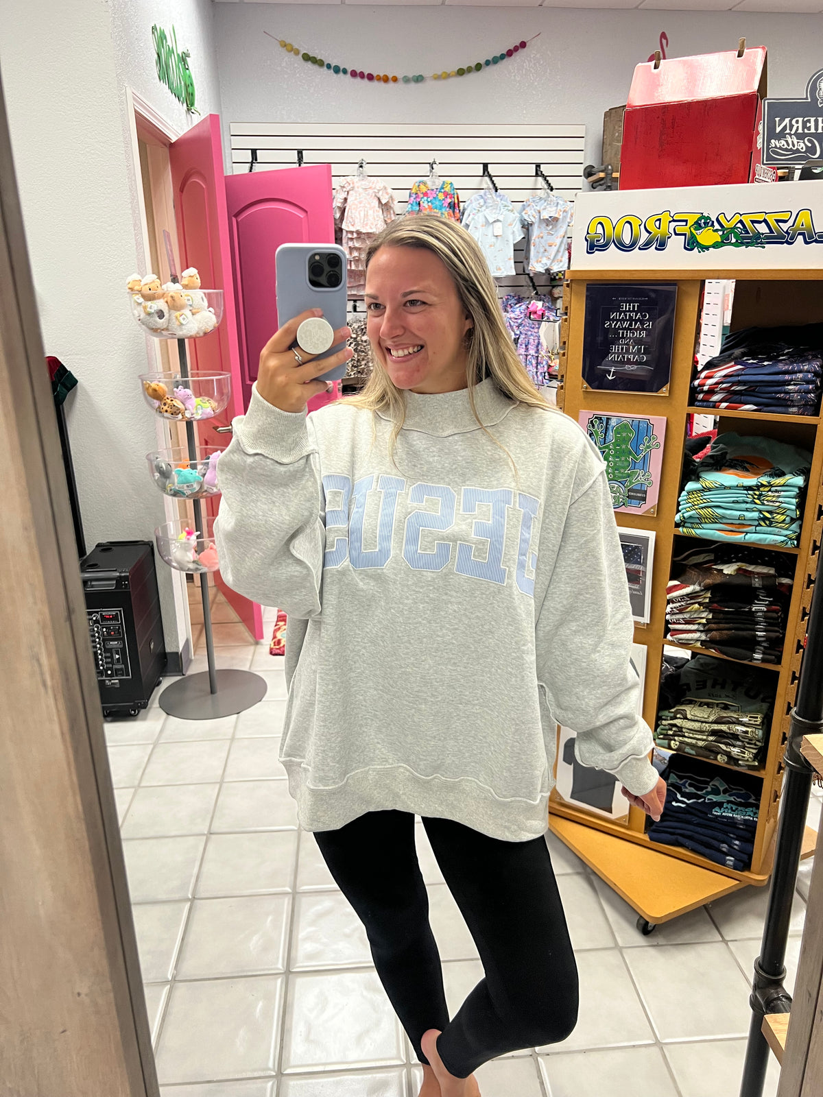 Jesus Mock Neck Sweatshirt