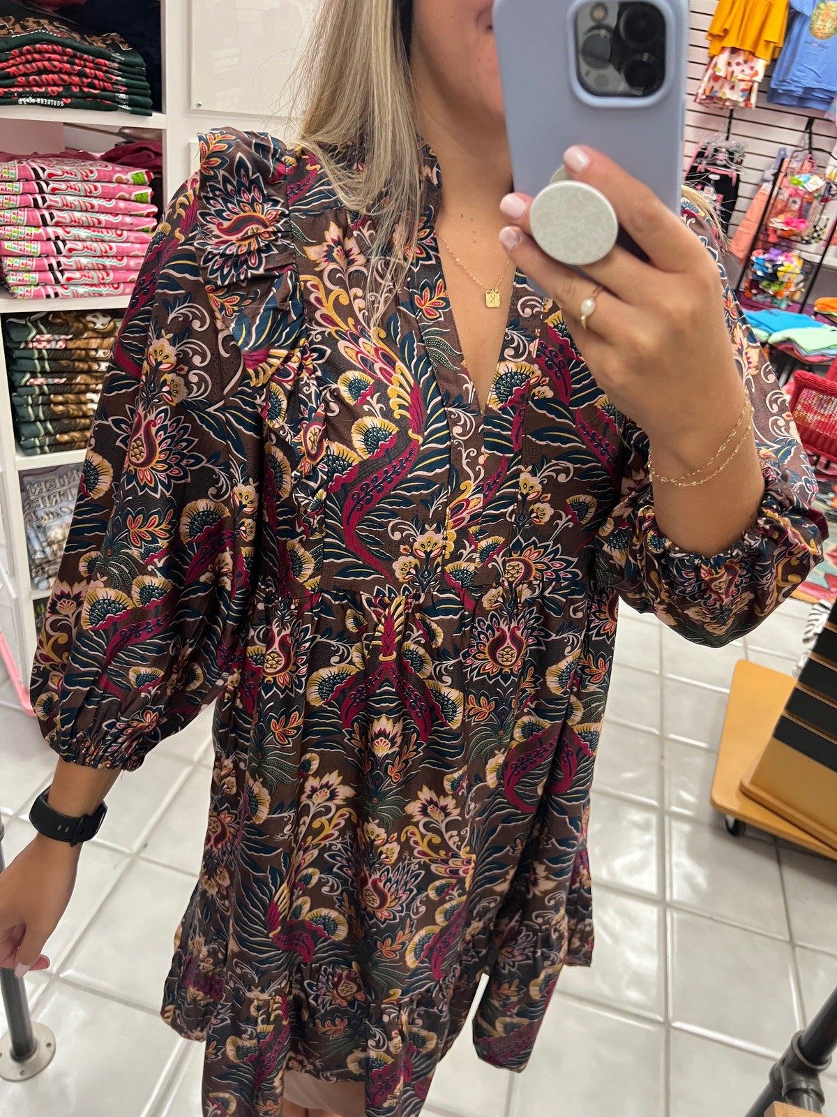 Paisley Espresso Dress