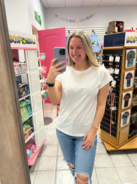 Z Folded Short Sleeve Top