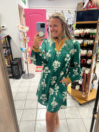 Jodifl Green Dress w/ White Flowers