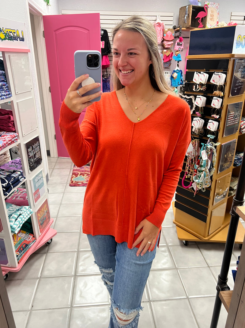Front Seam Sweater