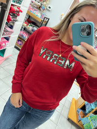 Merry Plaid Patch Sweatshirt