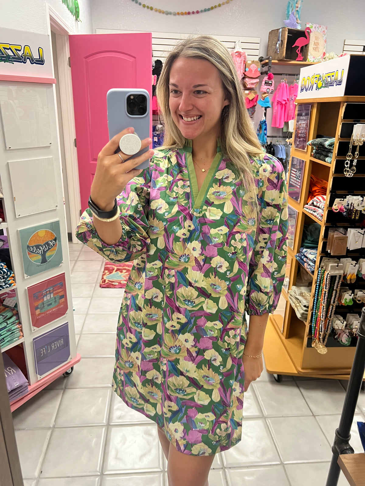 Green Floral Dress