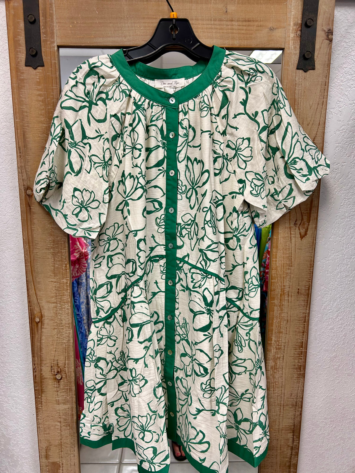 Green/White Floral Dress