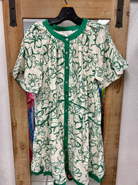 Doe & Rae Green/White Floral Dress