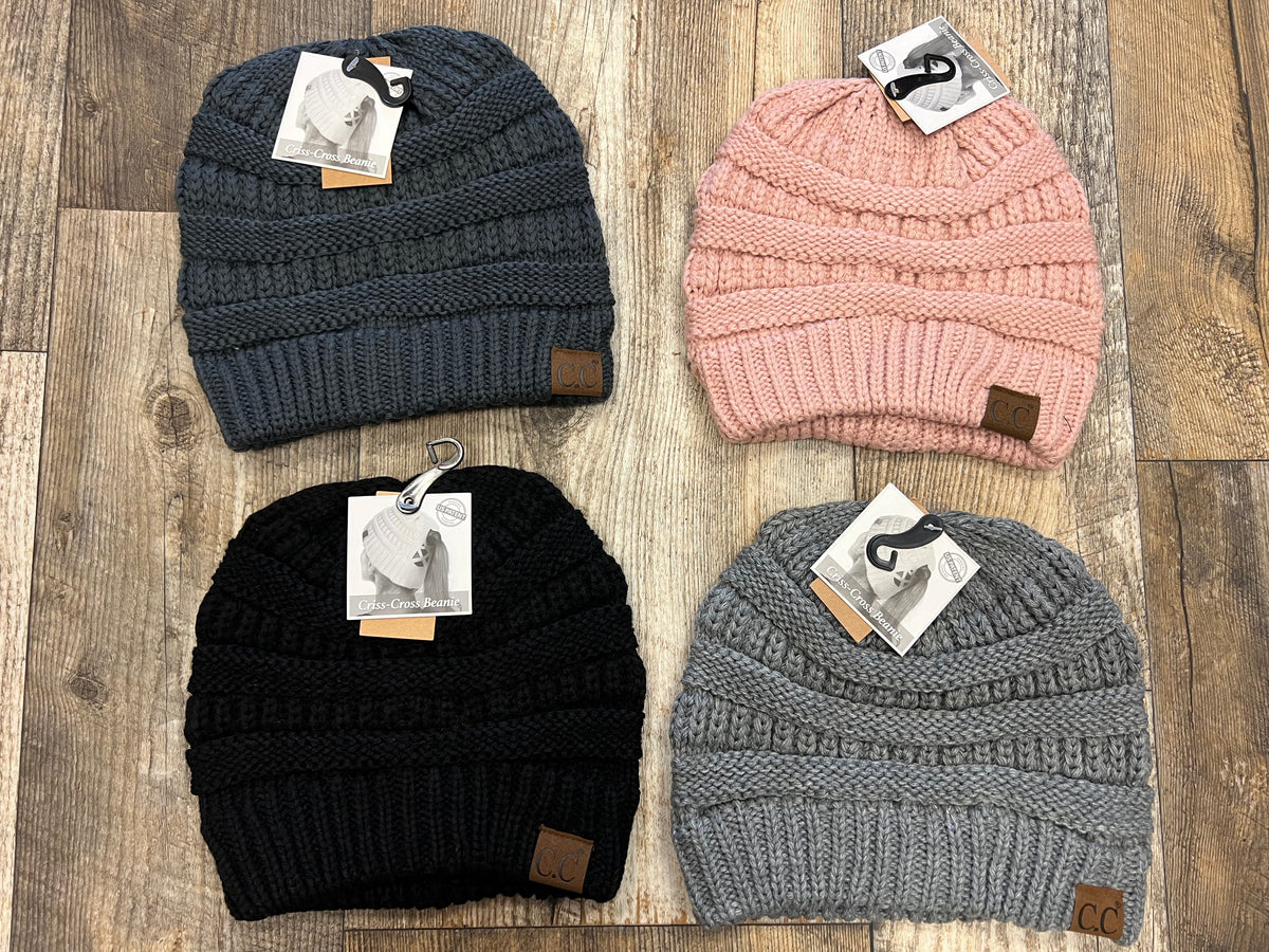 CC Criss Cross Knit Beanies