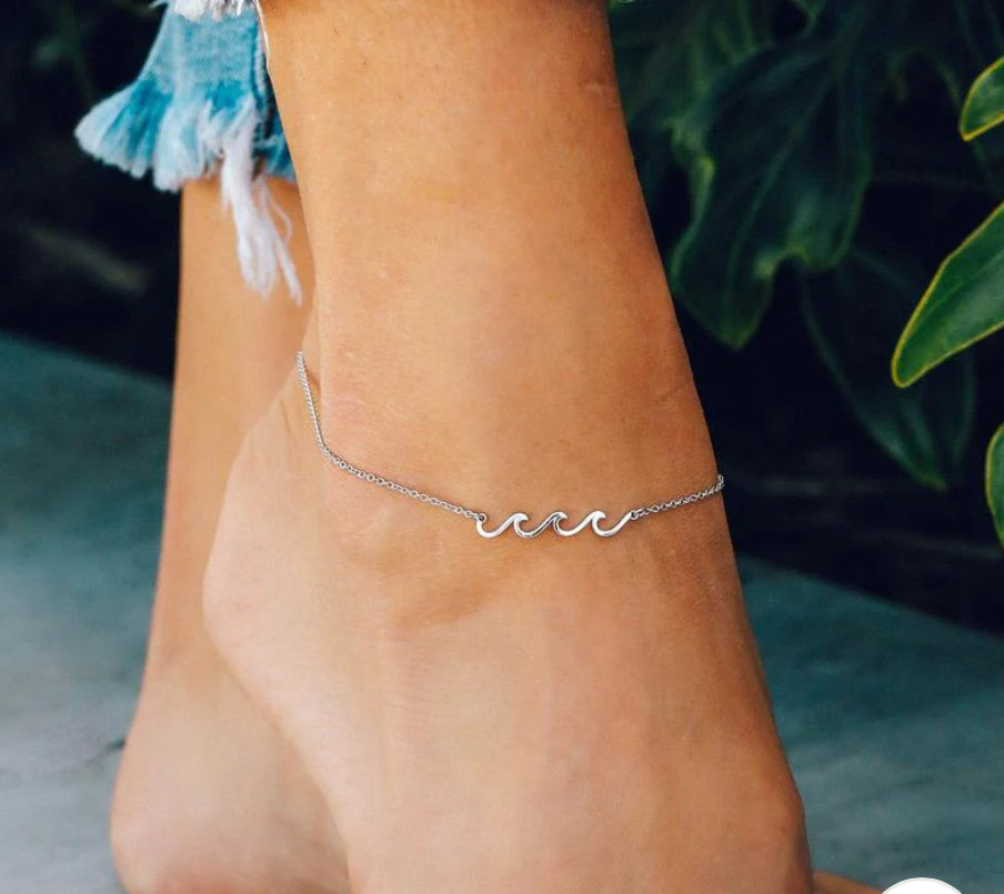 Delicate Wave Anklet