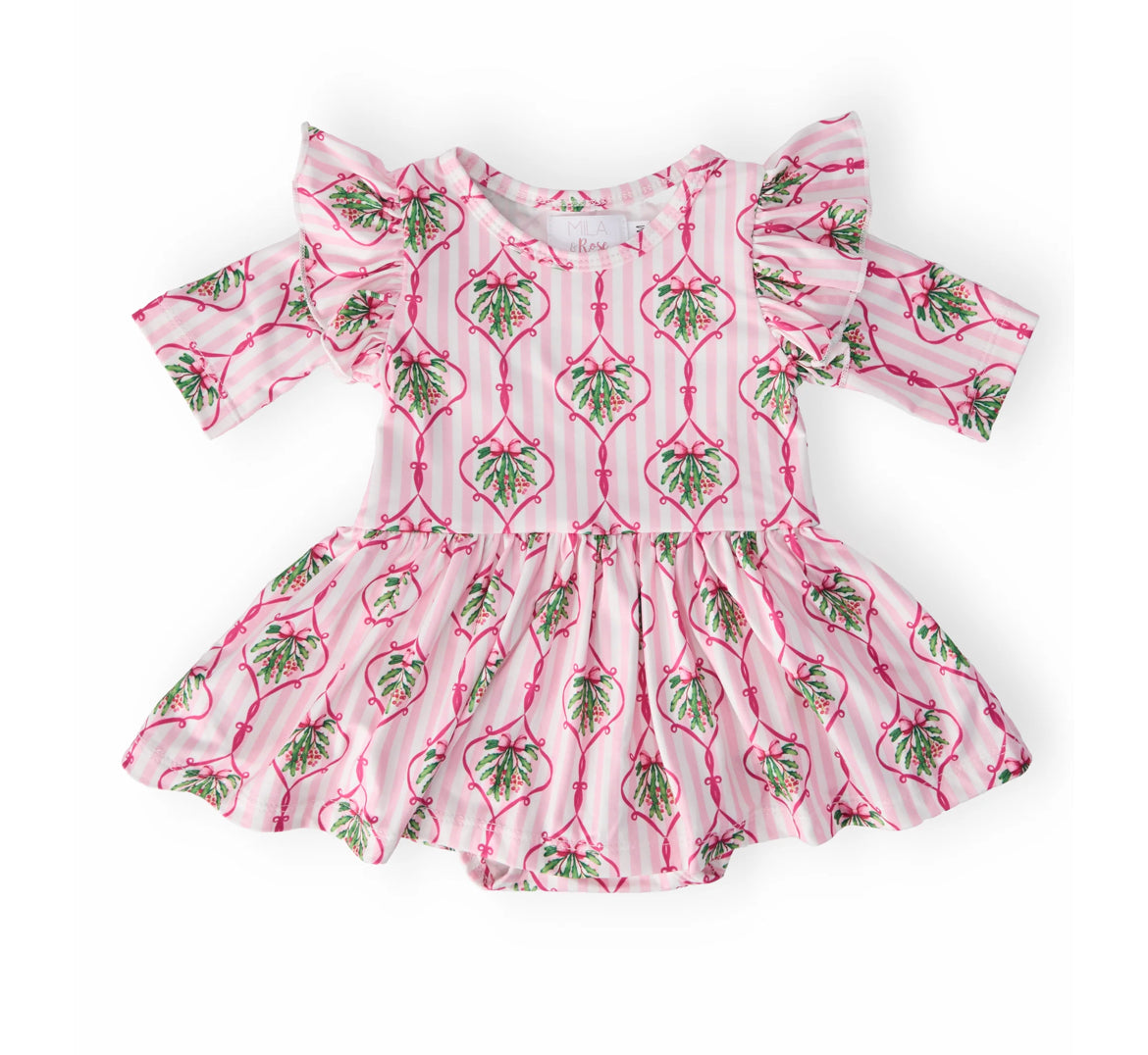 Merry Mistletoe Baby Dress