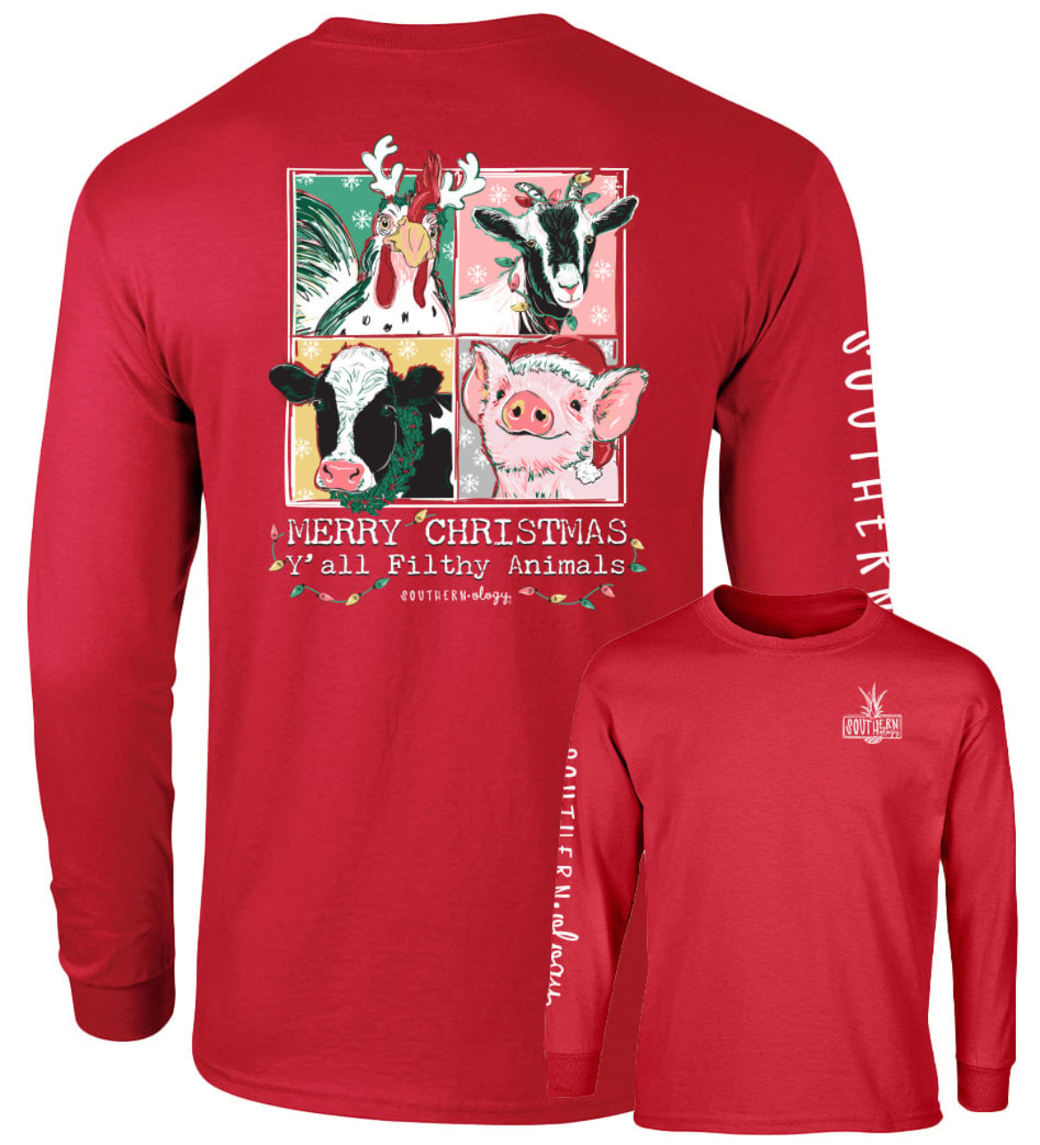 Southernology Filthy Animal Holiday LS Tshirt*