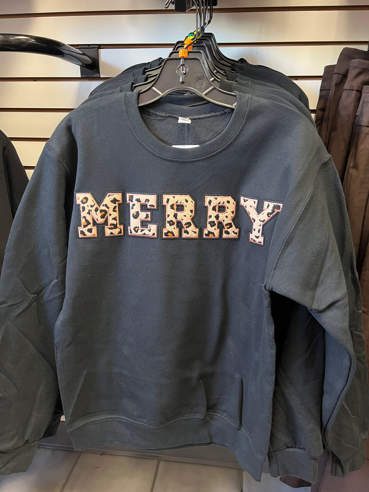 Leopard Merry Chenille Sweatshirt*
