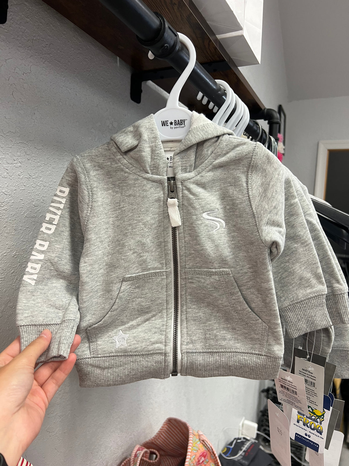 River Grey Hoodie Zip Up