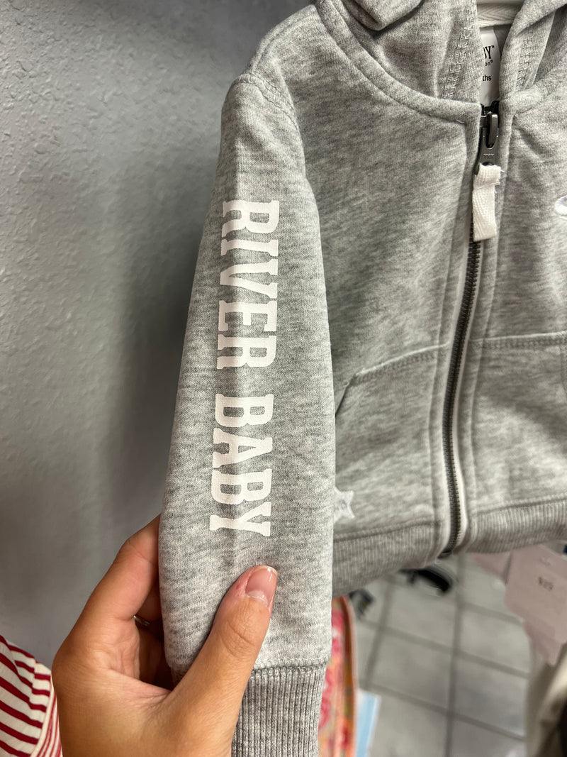 River Grey Hoodie Zip Up