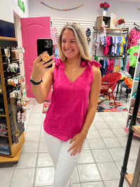 Eyelet Tank Top*