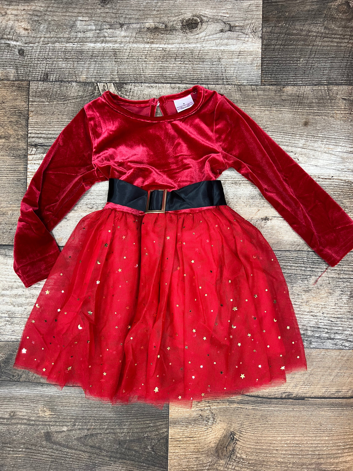 Red Santa Velvet Tulle Dress*