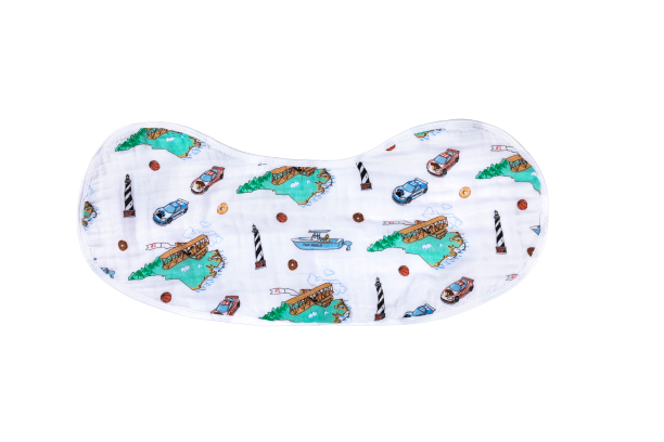 North Carolina Baby (Unisex): 2-in-1 Burp Cloth and Bib:*