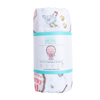 Country Girl Muslin Swaddle Receiving Blanket*