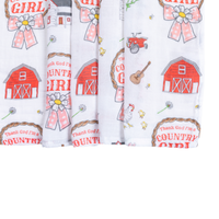 Country Girl Muslin Swaddle Receiving Blanket*