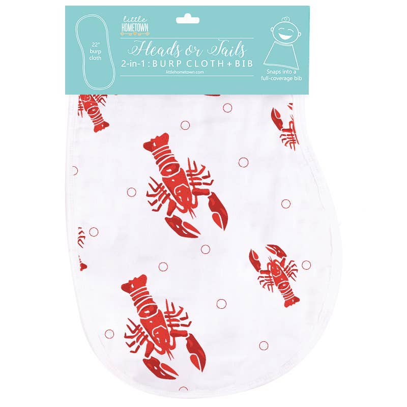 Heads or Tails Burp and Bib (Unisex)*