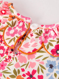 Halloween Pumpkin Bow Embroidered Dress
