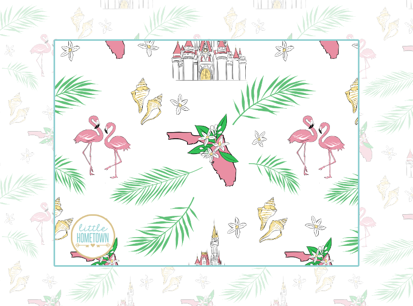 Florida Baby (floral) Burp/Bib Combo*