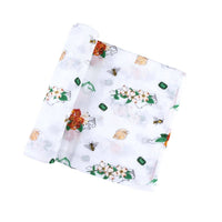 North Carolina Baby (Floral): Muslin Cotton Baby Swaddle*