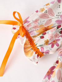 Fall Embroidery Smock Floral Dress
