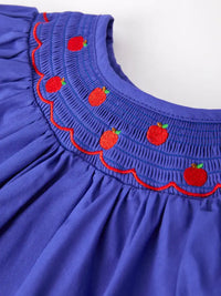 Back To School Apple Embroidery Dress