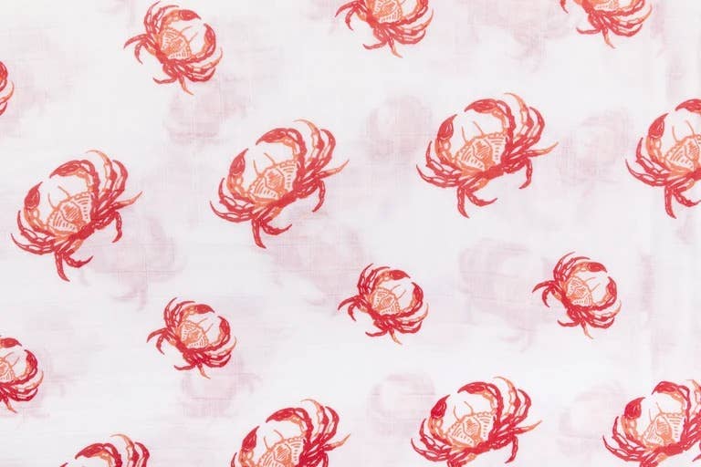 Pink Crab Swaddle Blanket*