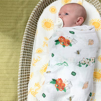 North Carolina Baby (Floral): Muslin Cotton Baby Swaddle*