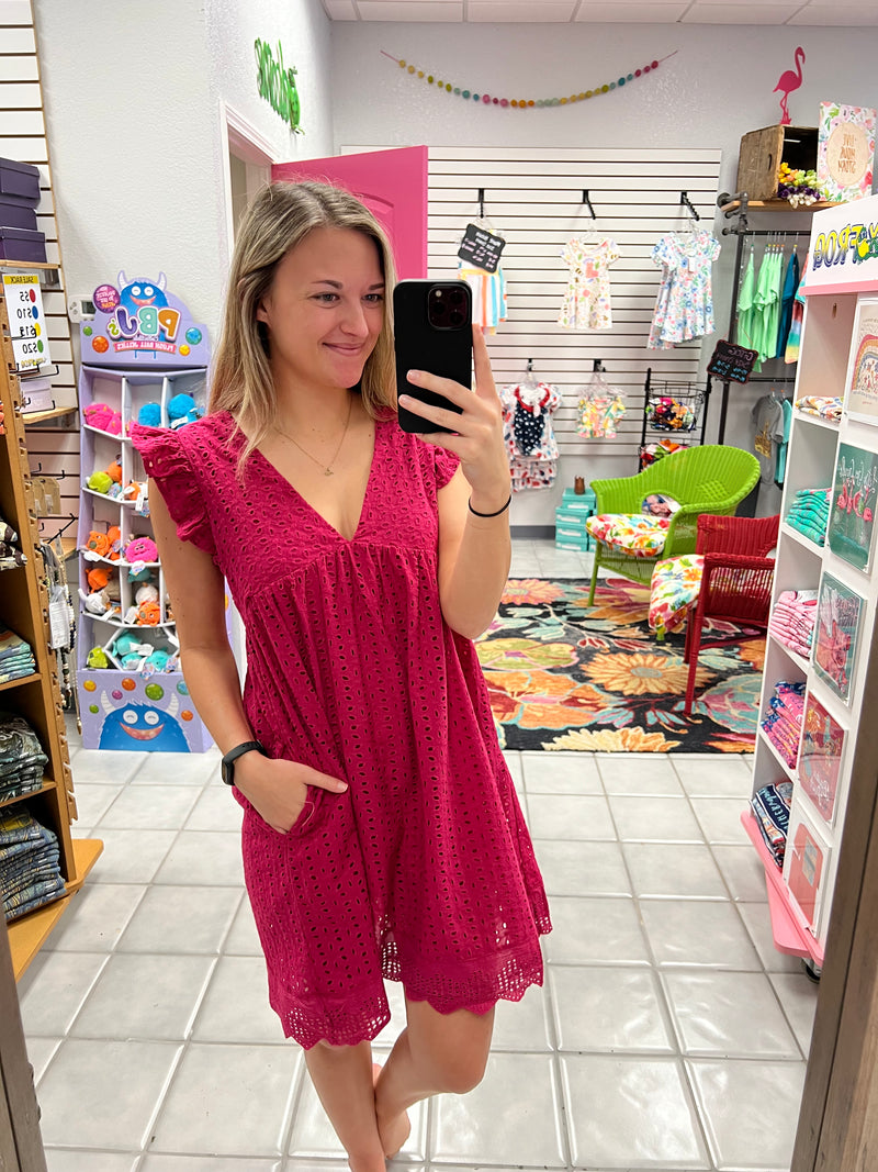 Eyelet Pocket Dress