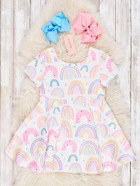 Pastel rainbow swing dress*