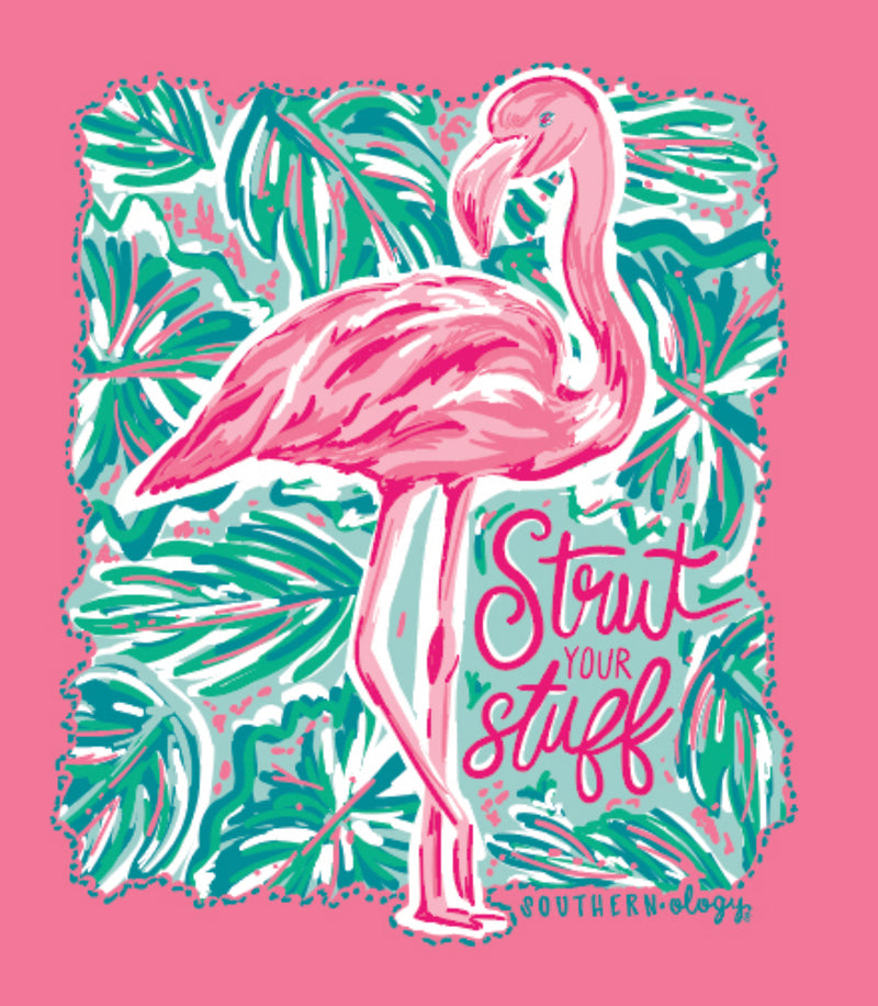 Southernology SS Flamingo Strut Your Stuff Tshirt*