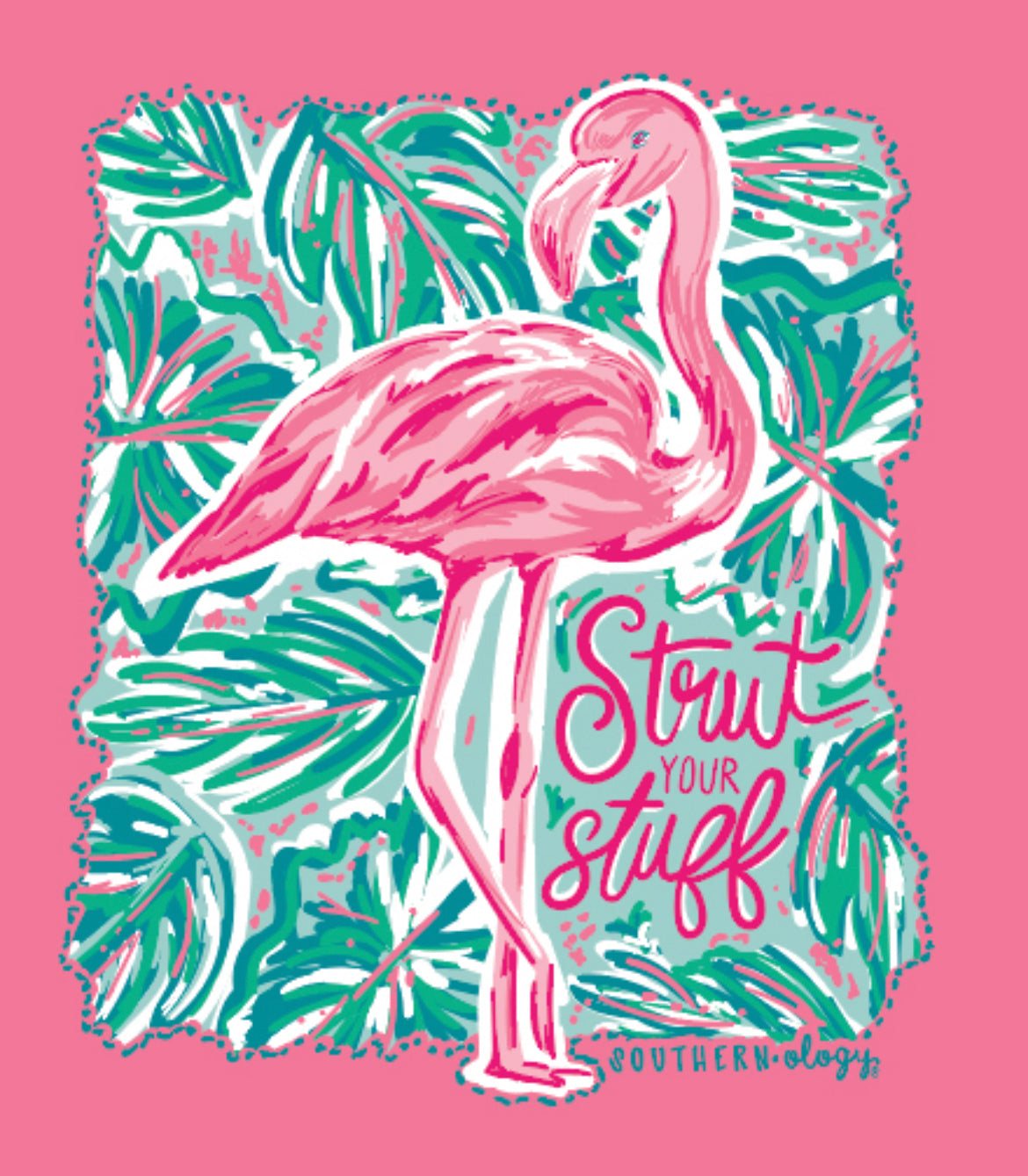 Southernology SS Flamingo Strut Your Stuff Tshirt*