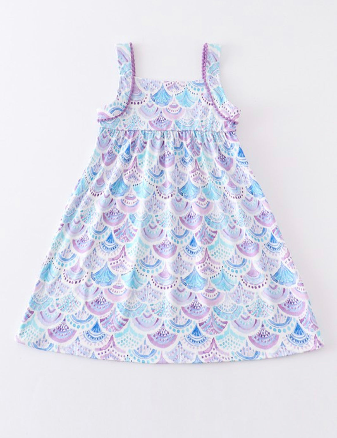 Mermaid Print Strap Girl Dress*