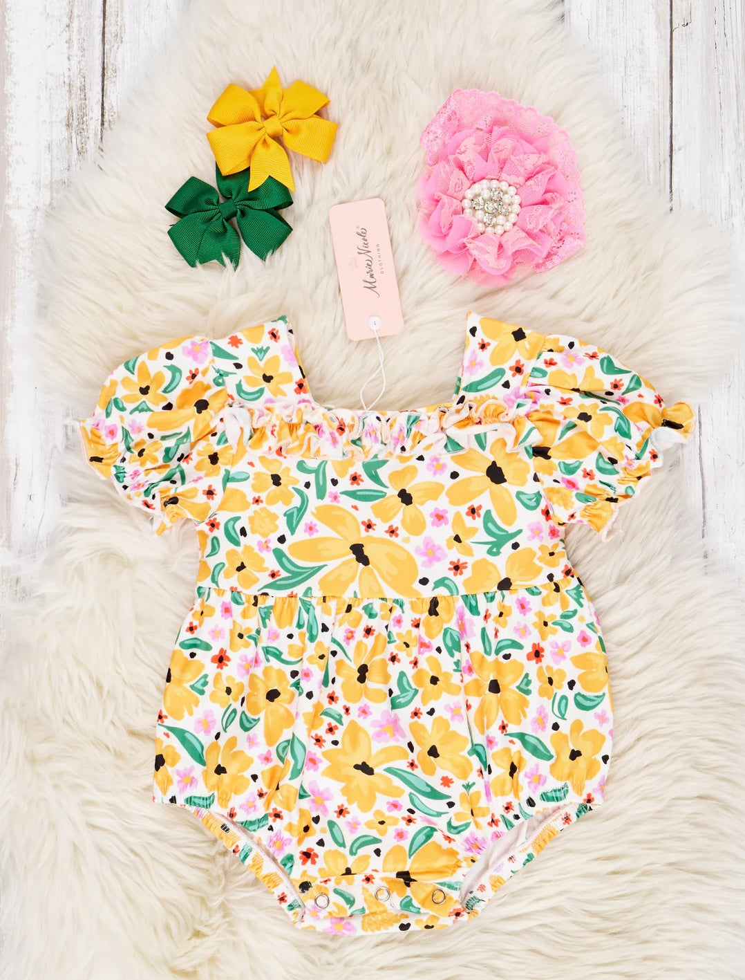 Floral Yellow Romper*